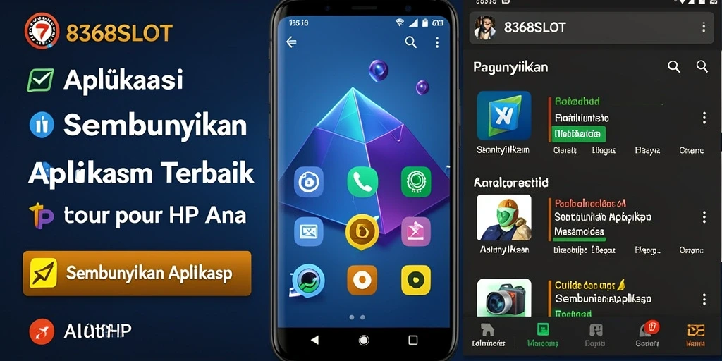 Antarmuka aplikasi 8368SLOT yang mudah digunakan untuk menyembunyikan aplikasi.