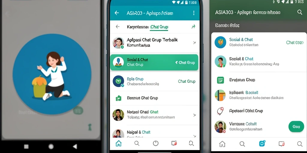 Antarmuka pengguna ASIA303 dengan fitur Chat Grup yang intuitif.