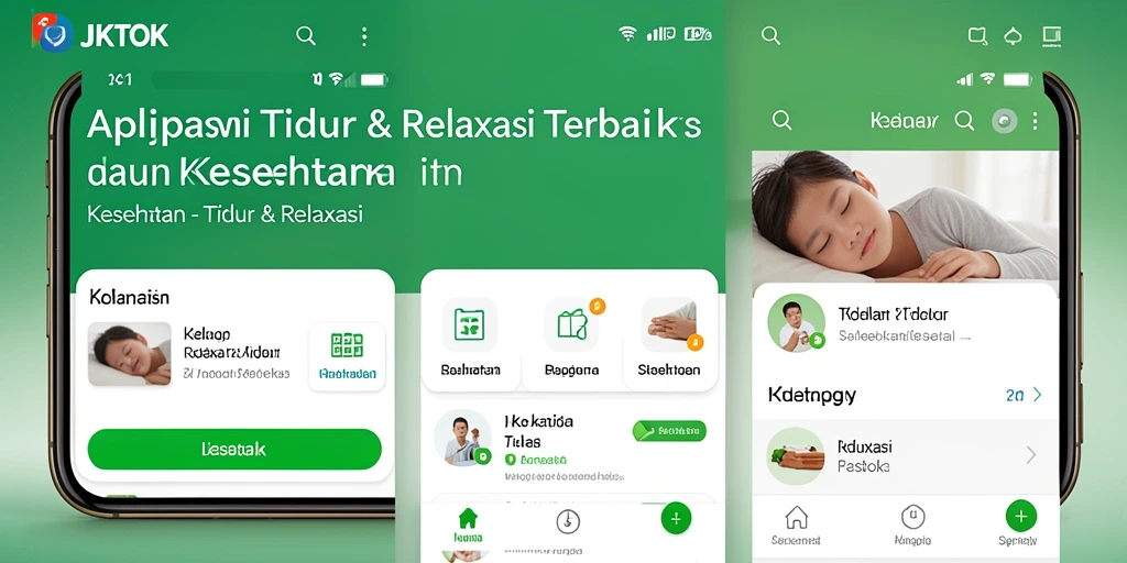 Antarmuka JKTOK yang tenang dan mudah digunakan untuk tidur dan relaksasi.